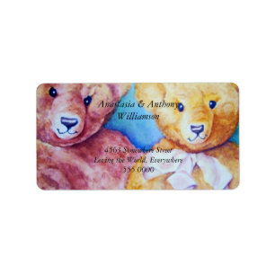 Étiquette ADRESSE douce d'ours de nounours