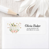 Étiquette Adresse du Baby shower citrouille (En situation)