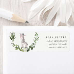 Étiquette Adresse du Baby shower de la couronne du feuillage