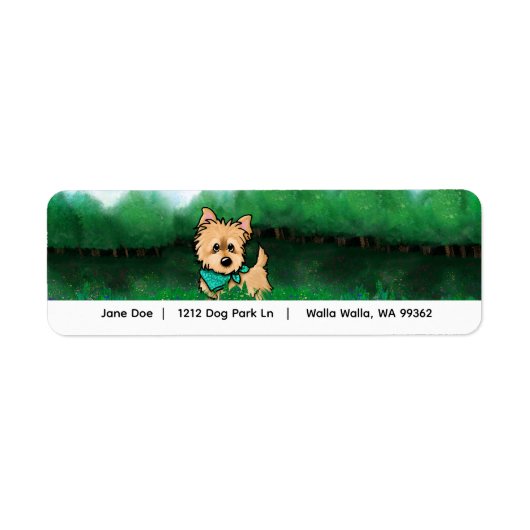 Étiquette Adresse du Cairn Terrier (Devant)