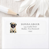 Étiquette Adresse du chien carlin (En situation)