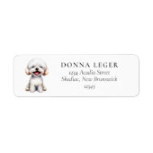 Étiquette Adresse du chien de Bichon Frise (Devant)