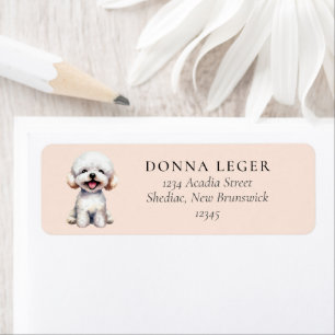 Étiquette Adresse du chien de Bichon Frise