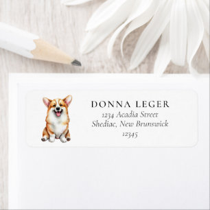 Étiquette Adresse du chien de Corgi