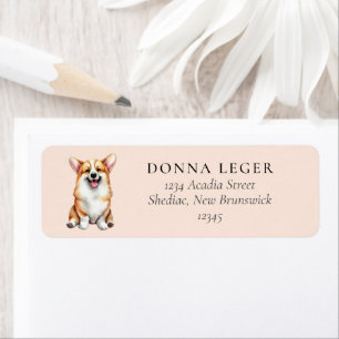 Étiquette Adresse du chien de Corgi