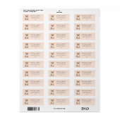 Étiquette Adresse du chien de Corgi (Feuille entière)
