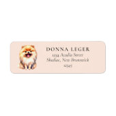 Étiquette Adresse du chien de Poméranie (Devant)