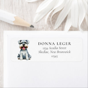 Étiquette Adresse du chien Schnauzer