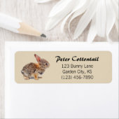 Étiquette Adresse du lapin de coton (En situation)