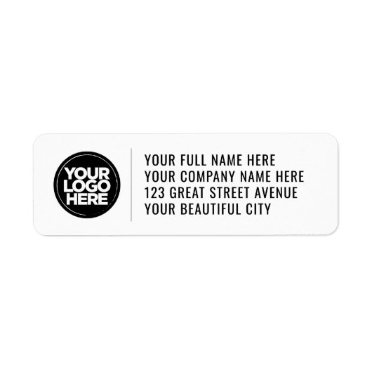 Étiquette Adresse du logo de votre entreprise (Devant)