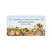 Étiquette Adresse du marché agricole (Devant)