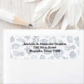 Étiquette Adresse du Mariage Blue Coastal (En situation)