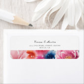 Étiquette Adresse du Mariage Bright Bloom (En situation)