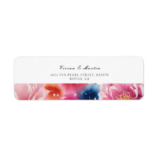 Étiquette Adresse du Mariage Bright Bloom