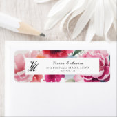 Étiquette Adresse du Mariage Bright Bloom (En situation)