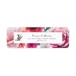 Étiquette Adresse du Mariage Bright Bloom