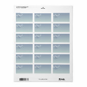 Étiquette Adresse du Mariage Décontracté bleu doux (Feuille entière)