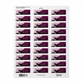 Étiquette Adresse du Mariage Spring Cherry Blossoms (Feuille entière)