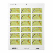 Étiquette Adresse du Mariage vert de deux coeurs Spring (Feuille entière)