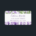 Étiquette Adresse du Mariage Watercolor Wisteria<br><div class="desc">Ce design présente d'élégantes fleurs de glycine aquarelle en lavande douce et violet avec des feuilles verts sur un arrière - plan blanc. Personnalisé avec votre nom et votre adresse. Personnalisez en modifiant le texte dans la zone de texte fournie. Conçu pour vous par Evco Studio www.zazzle.com/store/evcostudio #mariage #address #retourAdresse...</div>