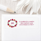 Étiquette Adresse du monogramme de germe d'automne (En situation)