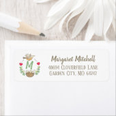 Étiquette Adresse du monogramme de l'enseignant (En situation)