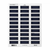 Étiquette Adresse du Motif géométrique bleu marine (Feuille entière)