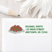 Étiquette Adresse du restaurant chinois Général Tso's Chicke (En situation)