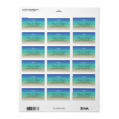 Étiquette Adresse du Sable, de la Mer et des Mouettes (Feuille entière)