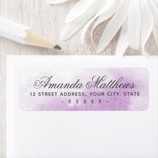 Étiquette Adresse du script de calligraphie d'aquarelle viol (En situation)