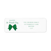 Étiquette Adresse élégante de joyeuse Saint-Patrick (Devant)