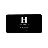 Étiquette Adresse et monogramme de retour moderne modifiable (Devant)