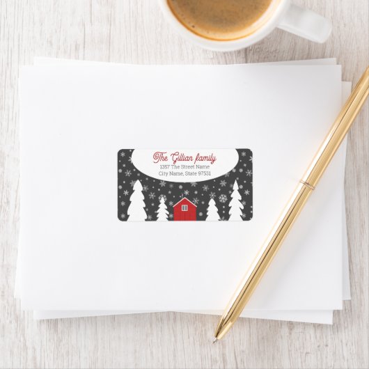 Étiquette adresse et nom de l'hyperlien rouge (En situation)