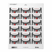 Étiquette adresse et nom de l'hyperlien rouge (Feuille entière)