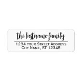 Étiquette Adresse et nom de retour - Romeo Juliet Script (Devant)