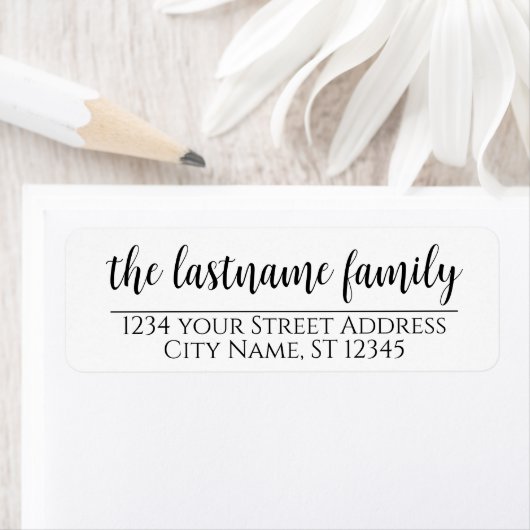 Étiquette Adresse et nom de retour - Script Nightstar (En situation)