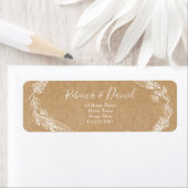 Étiquette Adresse Fleurie Rustique (En situation)