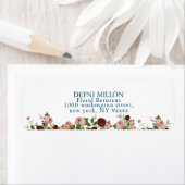 Étiquette Adresse florale de couronnes botaniques rustiques (En situation)