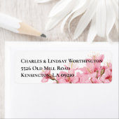 Étiquette Adresse florale de fleurs de cerisier (En situation)