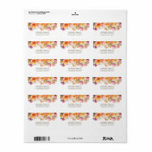 Étiquette Adresse florale de printemps vibrante (Feuille entière)