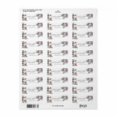 ÉTIQUETTE ADRESSE FLORALE EUCALYPTUS ROSE CHIC SAUVAGE RUSTI (Feuille entière)