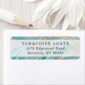 Étiquette Adresse géographique du tourbillon de marbre Turqu (En situation)