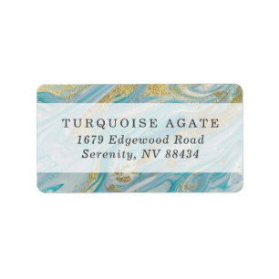 Étiquette Adresse géographique du tourbillon de marbre Turqu