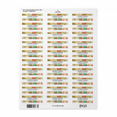 Étiquette Adresse géométrique Abstraite verte (Feuille entière)