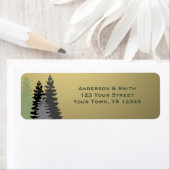 Étiquette Adresse Gold Star Entreprise Holiday (En situation)