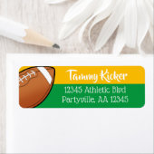 Étiquette Adresse Green & Gold Football (En situation)