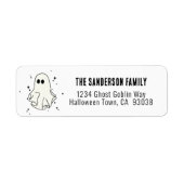 Étiquette Adresse Halloween des fantômes (Devant)