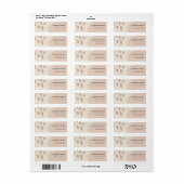 ÉTIQUETTE ADRESSE KRAFT CHIC ROSE MODERNE ABSTRAITE (Feuille entière)