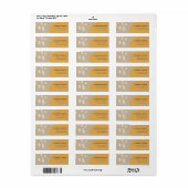 ÉTIQUETTE ADRESSE KRAFT ORANGE ROUTE ABSTRAITE MODERNE (Feuille entière)