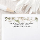 Étiquette Adresse Magnolia Blossoms (En situation)